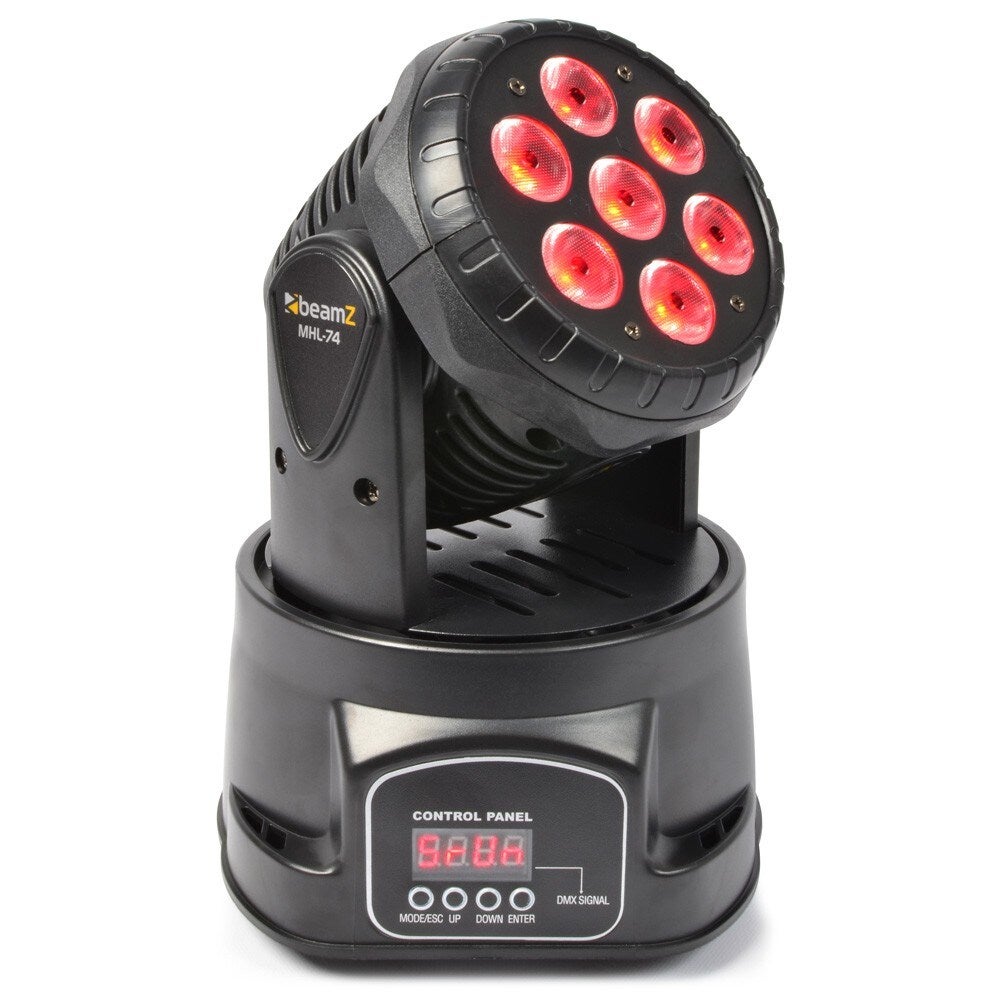 BeamZ MHL-74 mini wash moving head set van 2 met draagtas