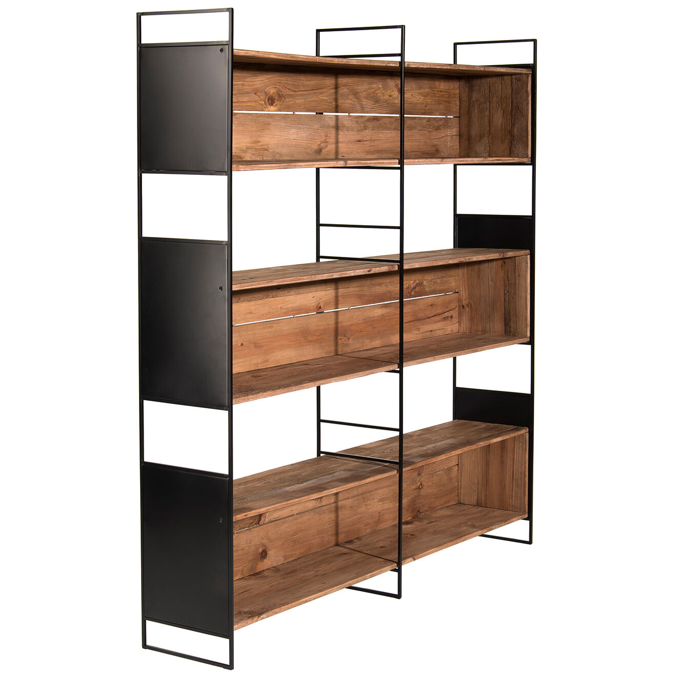 Macabane Étagère à 3 niveaux Andrea Bois naturel  - 180.5x35x190cm