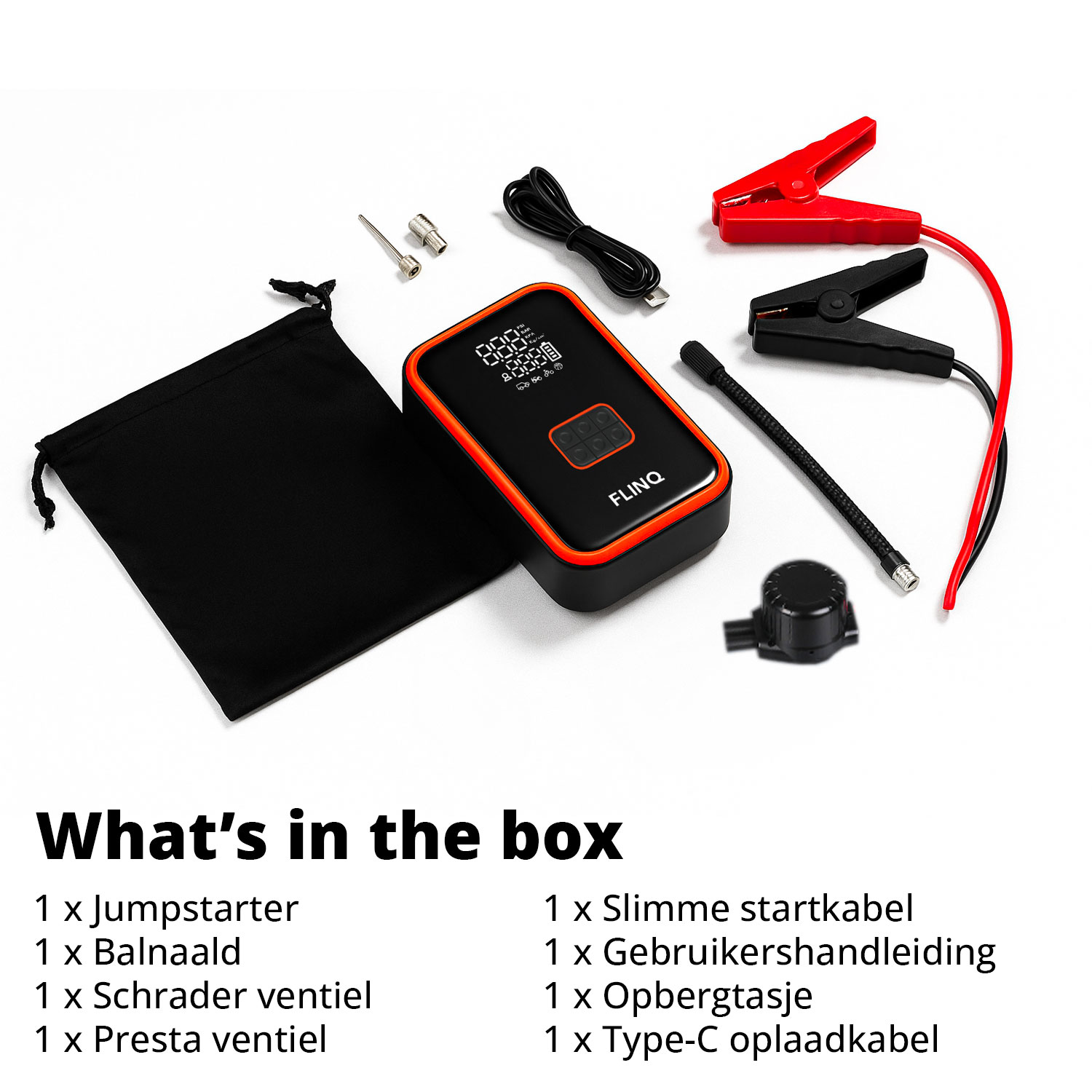 FlinQ 2-in-1 Jump Starter & luchtcompressor