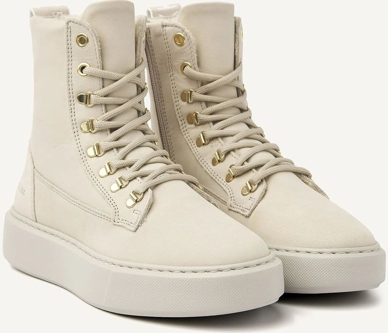 Nubikk - VINCE DUNYA FUR - Veterboots - Beige - Lakleer
