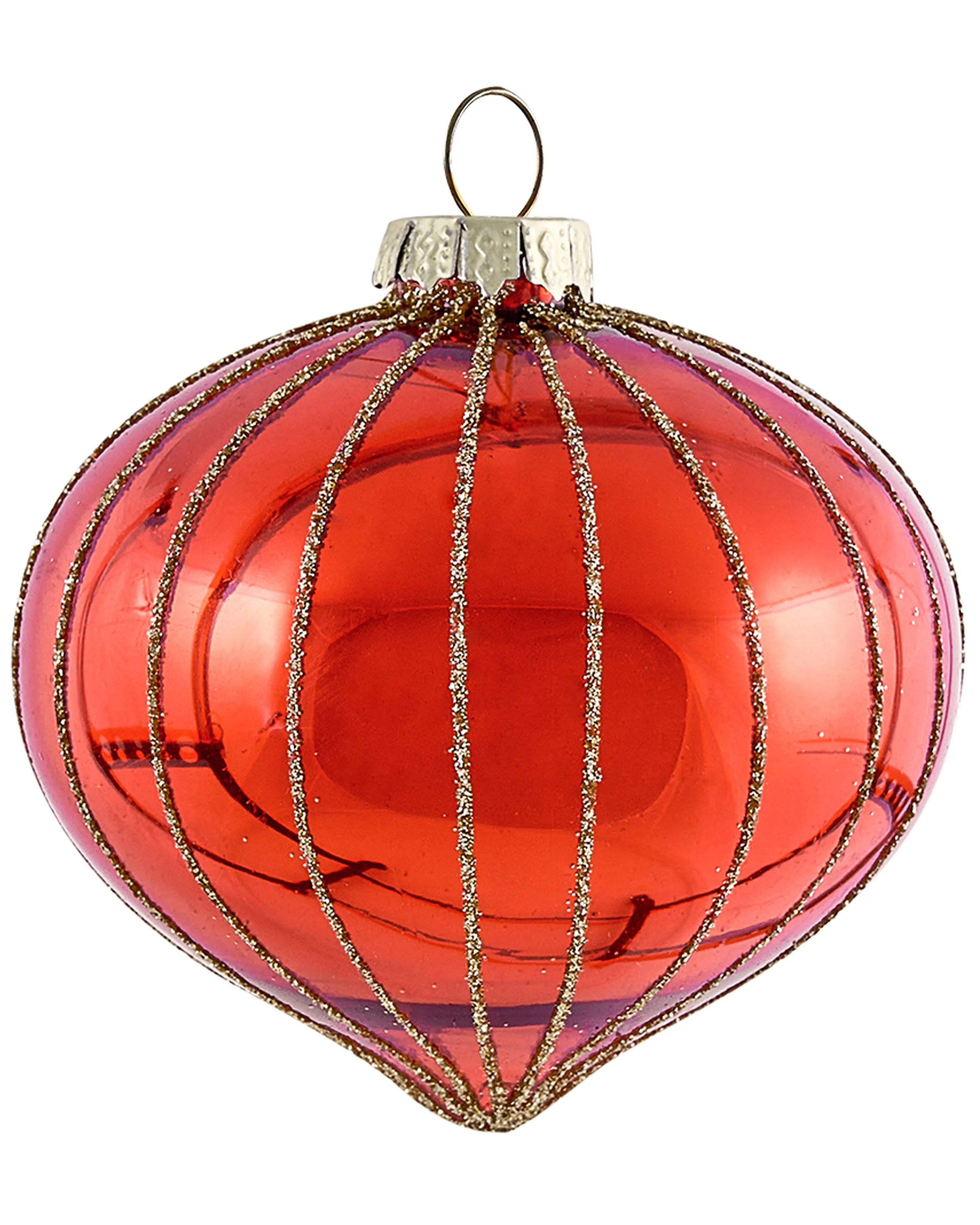 Set van 50 kerstballen SPARKLE Glas Rood/goud