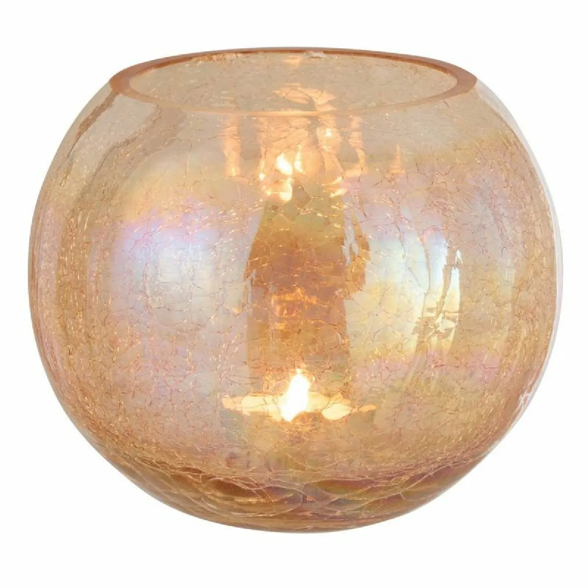 Paris Prix Photophore Boule Craquelée - Ambre