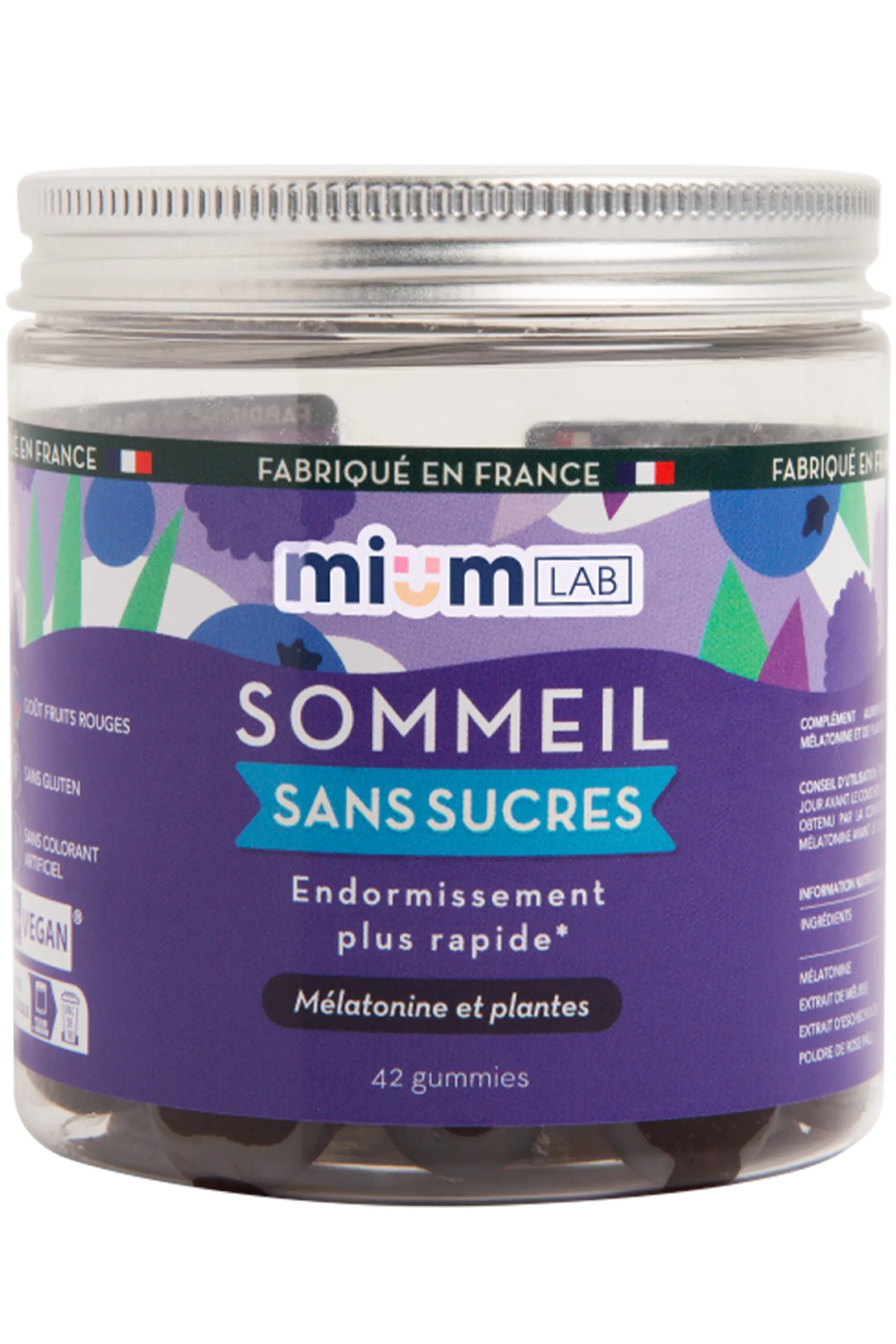 Mium Lab ex Les Miraculeux Compléments alimentaires gummies Sommeil sans sucres-100 g
