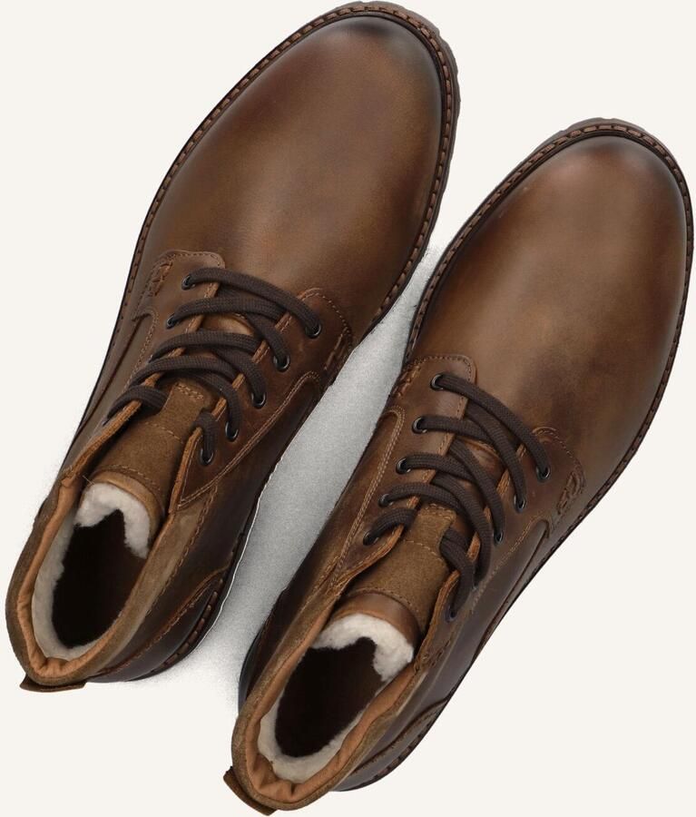 MAZZELTOV Veterboots Heren 700091 Maat: 45 Materiaal: Leer Kleur: Cognac