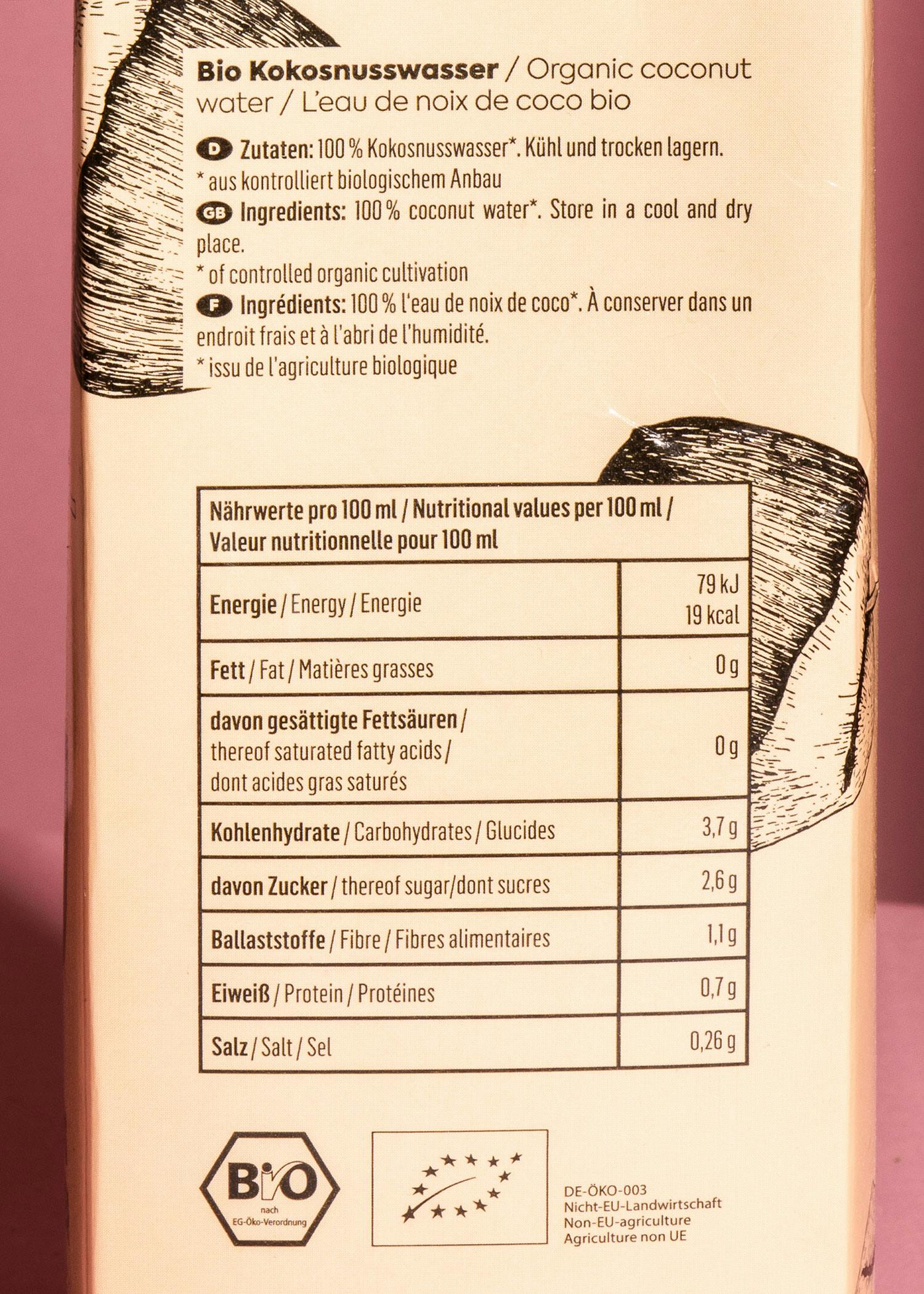 Bio Kokoswasser 1 L