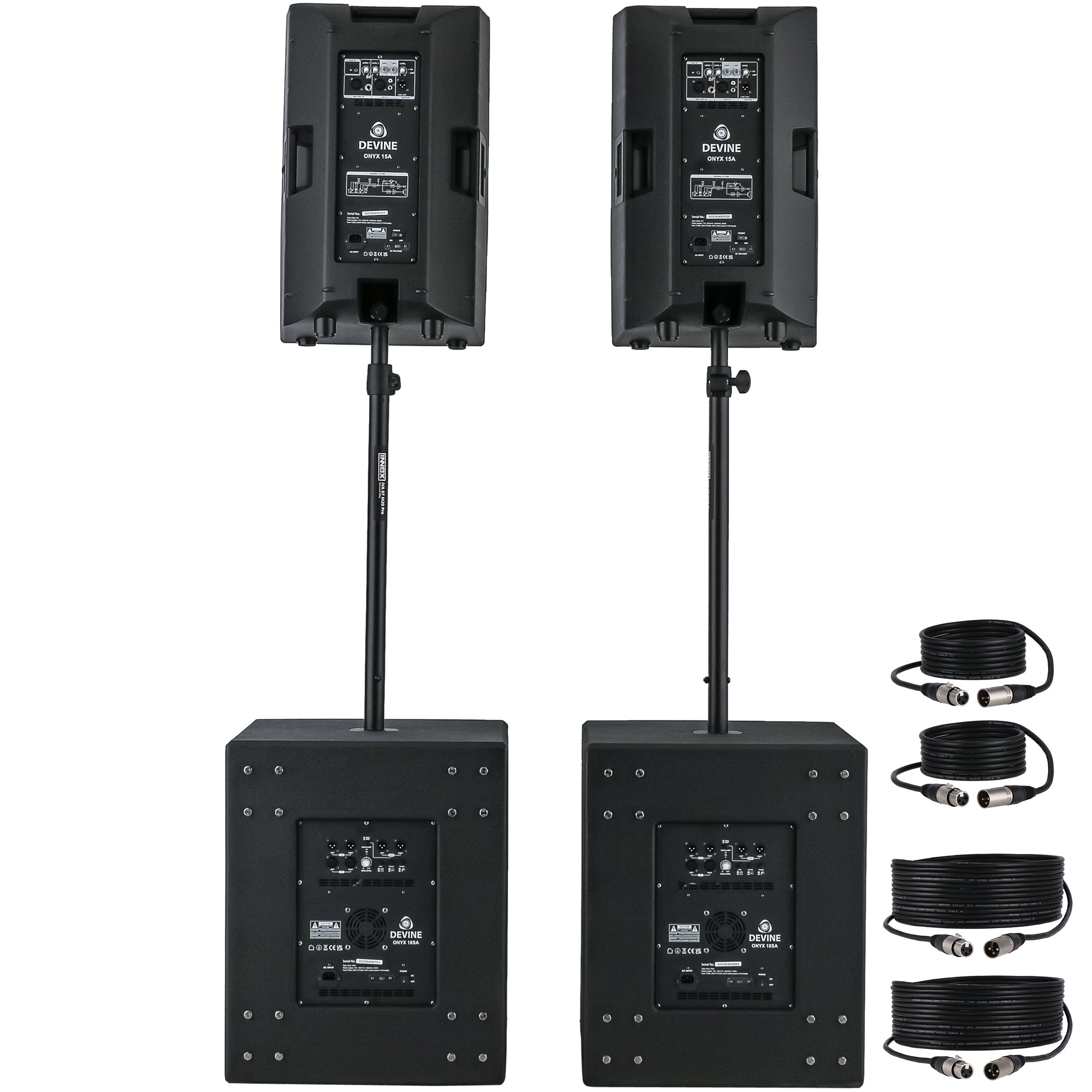 Devine Onyx 15A (2x) + 18SA (2x) set
