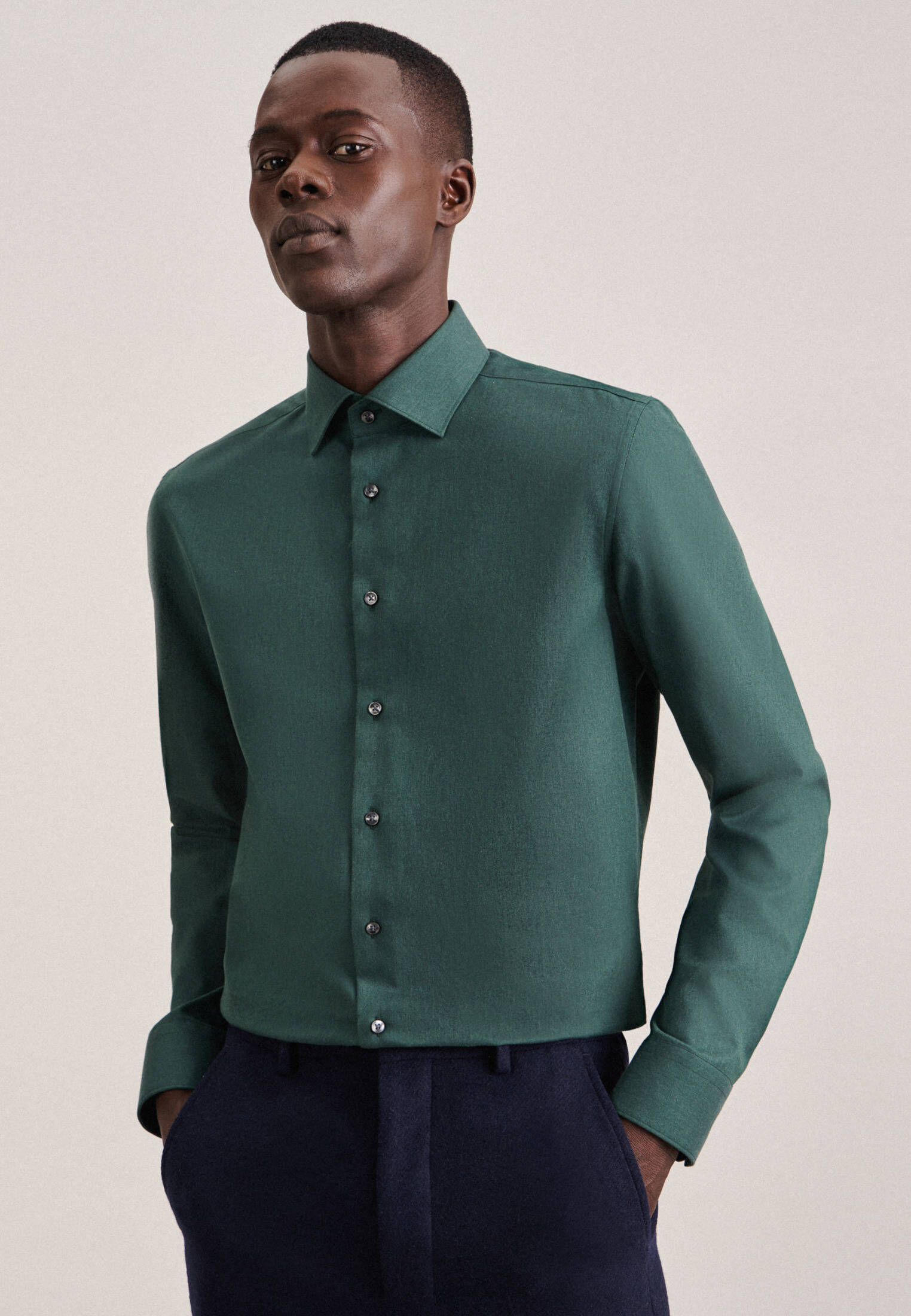 Seidensticker| Herren Flanellhemd Slim