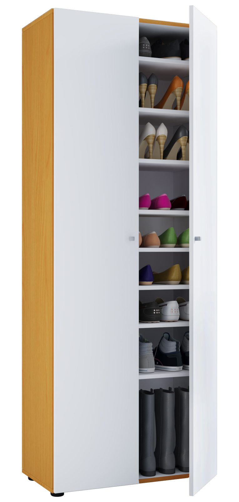 Schuhschrank VANDOL l - Buche-weiß - Türen - 71 cm breit