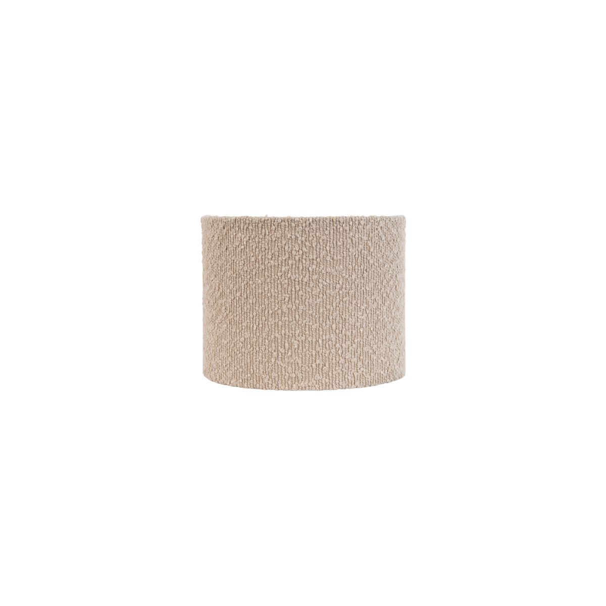 Stoffen lampenkap beige met teddy stof 18/18/14