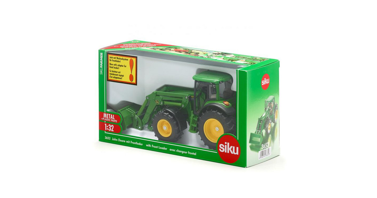 SIKUFarmer - John Deere met voorlader Modelvoertuig  (Schaal 1:32)