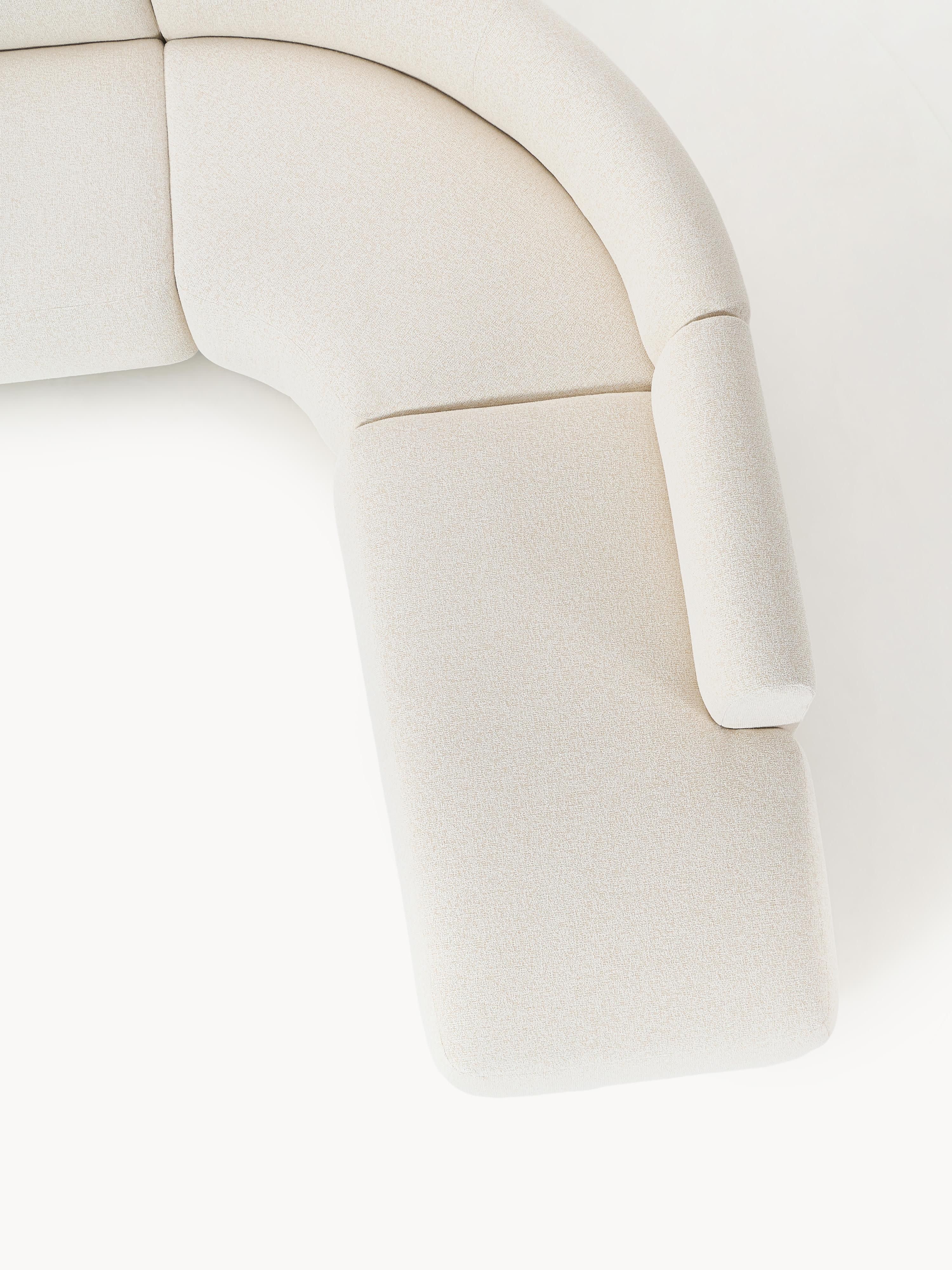 Modulaire bouclé hoekbank Sofia (4-zits)