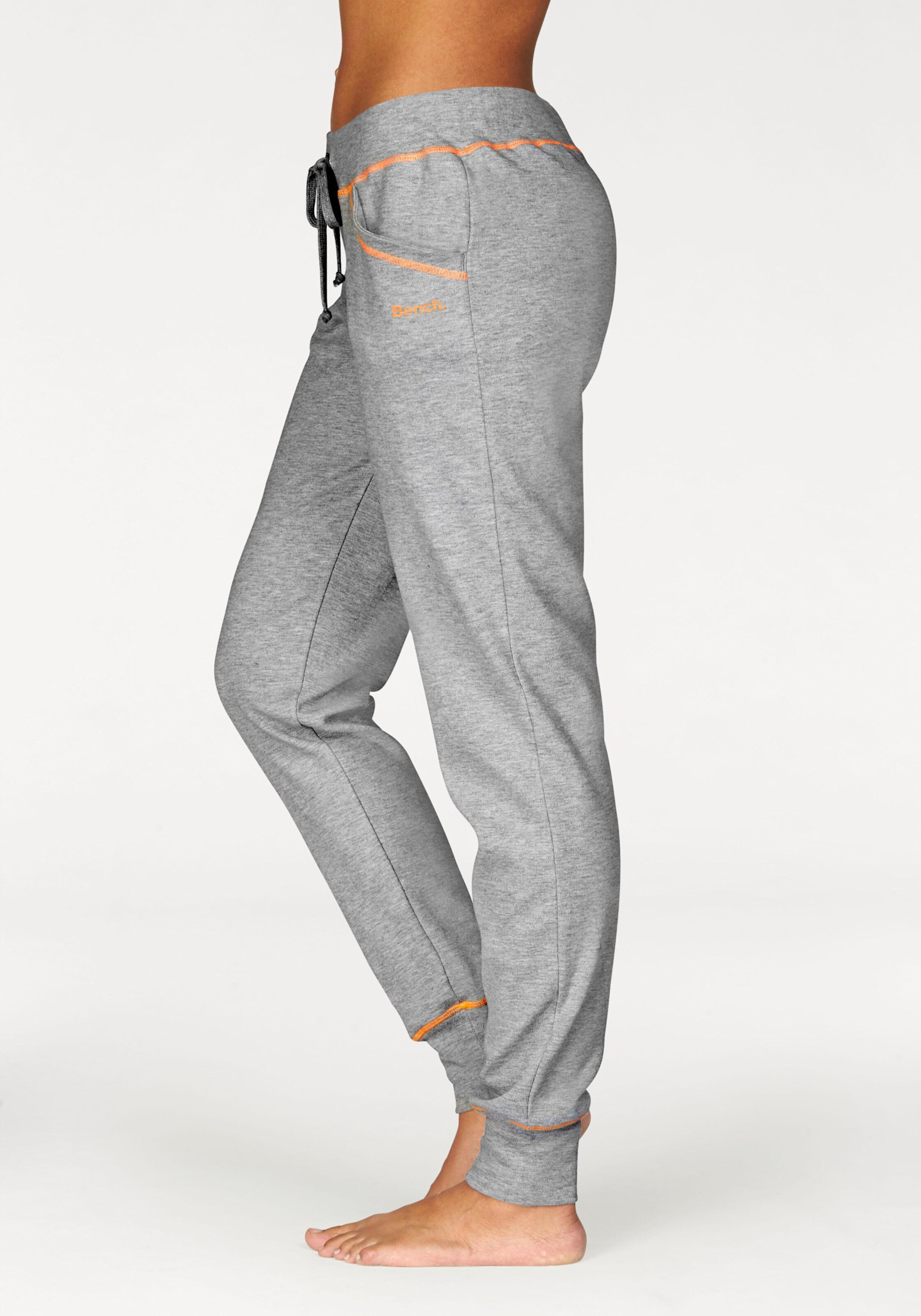 Relaxhose in hellgrau-orange