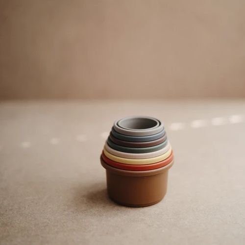 Mushie stapeltoren retro