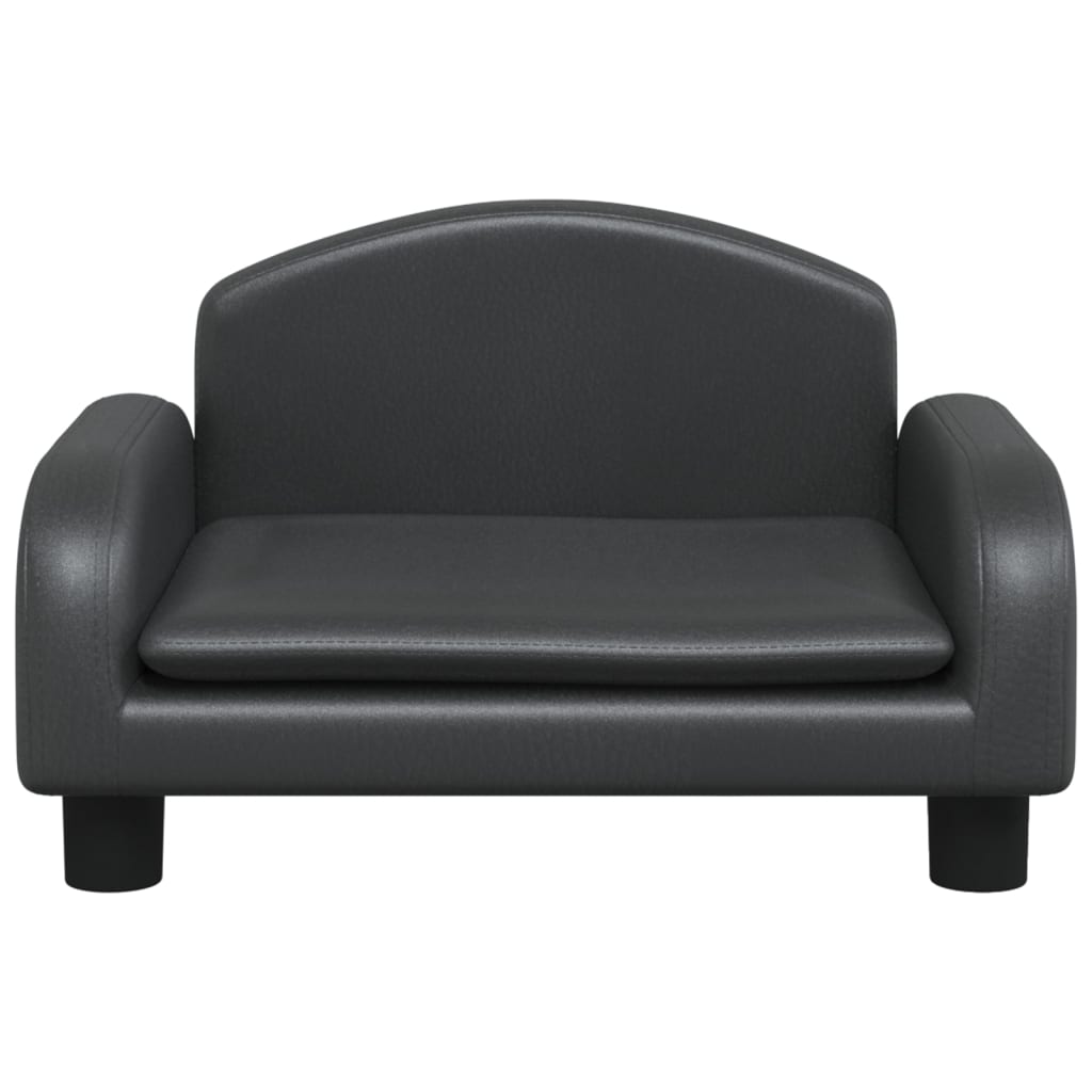 Cama para cães em couro sintético preto vidaXL, 50x40x30 cm