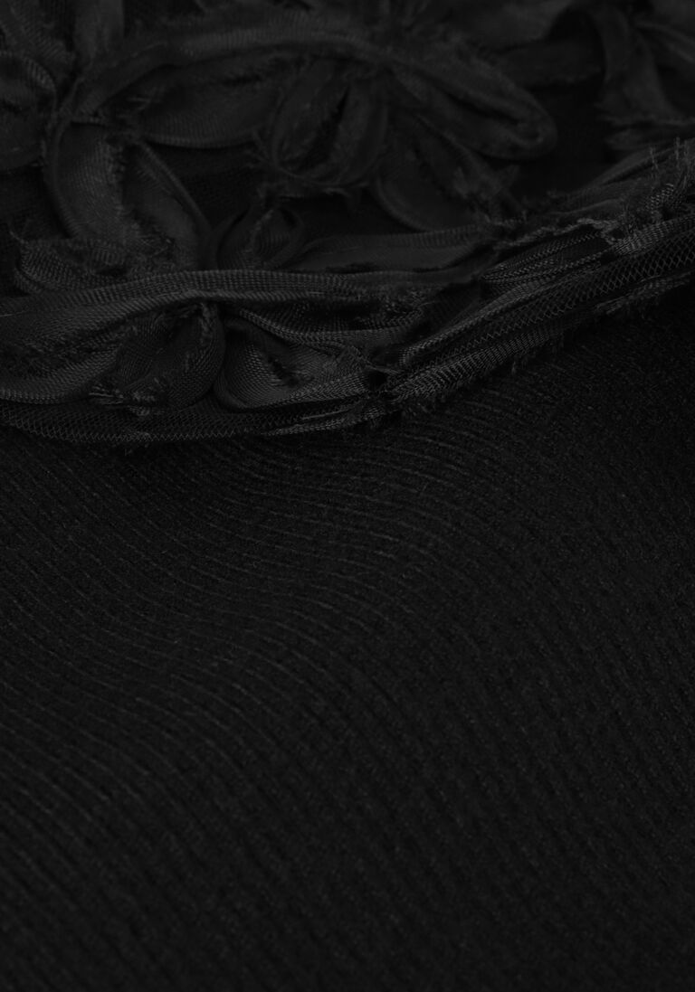 Y.A.S. zwarte y.a.s. mini jurk yasfrillme ls knit dress