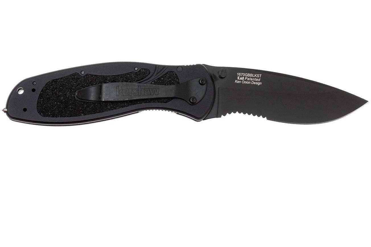Kershaw 1670GBBLKST Blur Black deels gekarteld