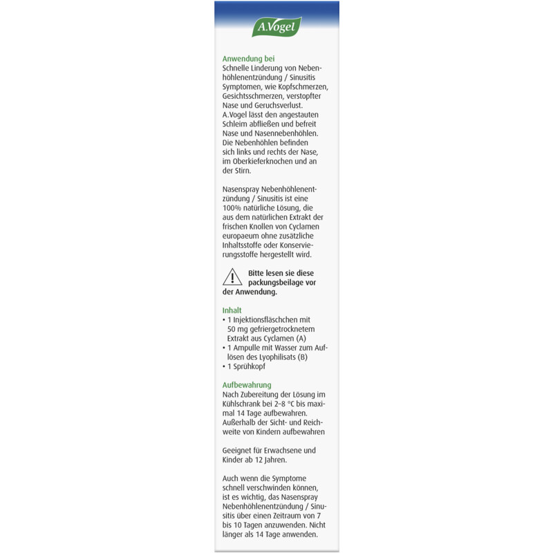 A.Vogel Neusspray bijholteontsteking