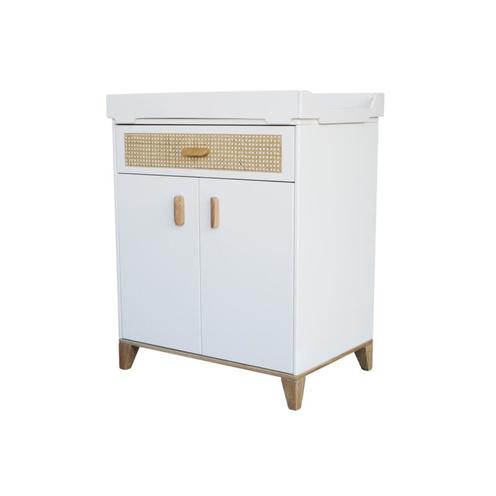 Petite Commode NAMI Cannes de Rotin Neige - THEO