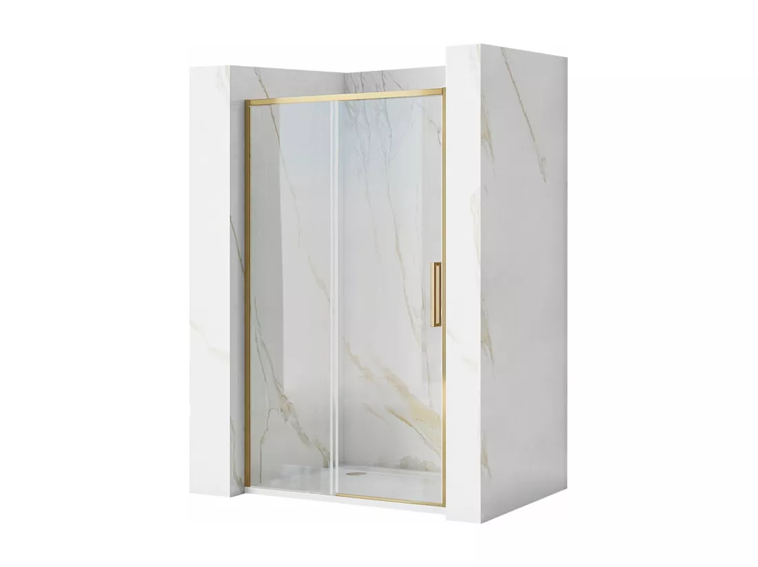 Porte De Douche Coulissante Rea Rapid Slide 120 Brush Gold