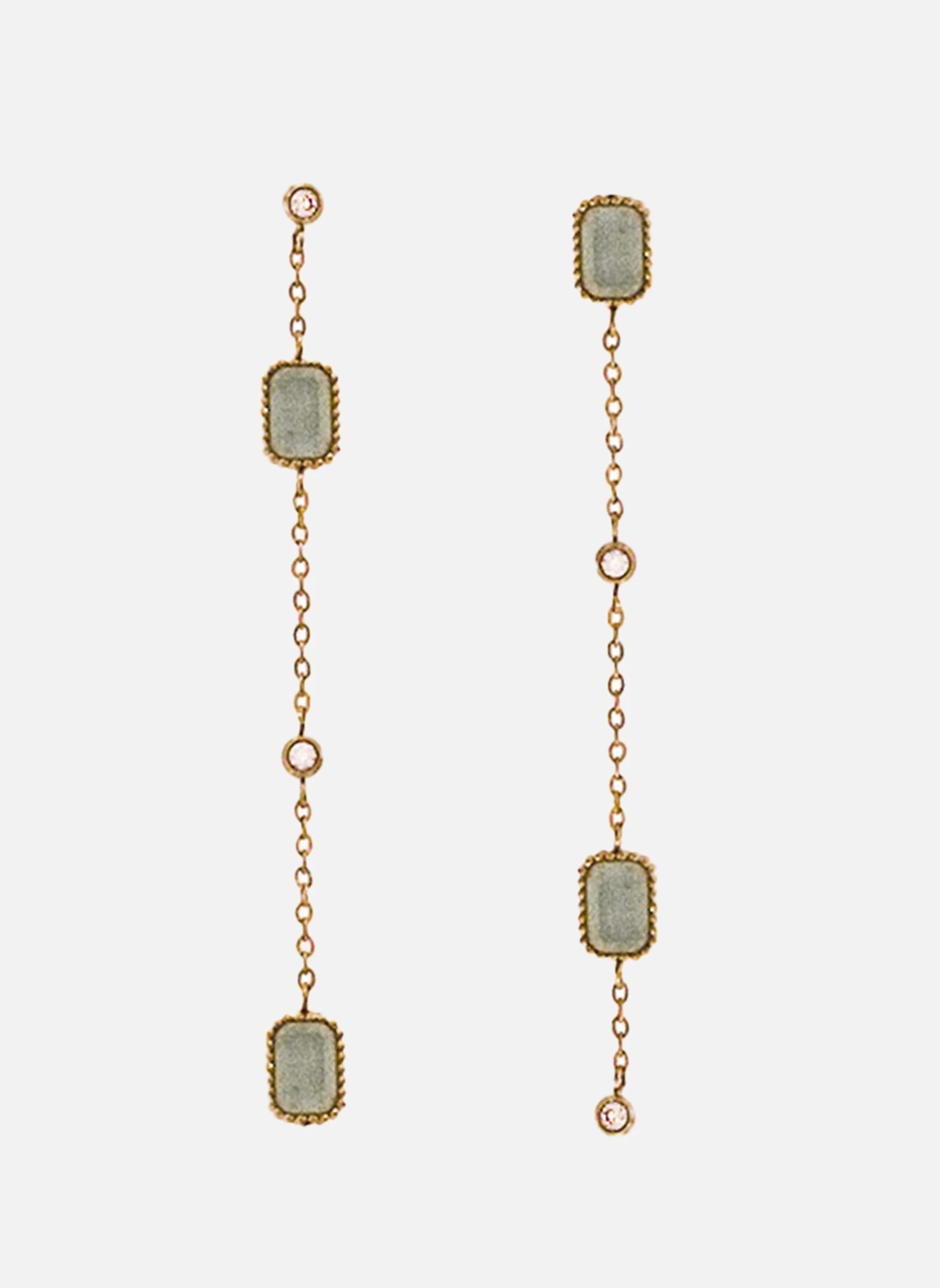 CRONOS - Boucles d'oreilles pendantes cronos | Gris