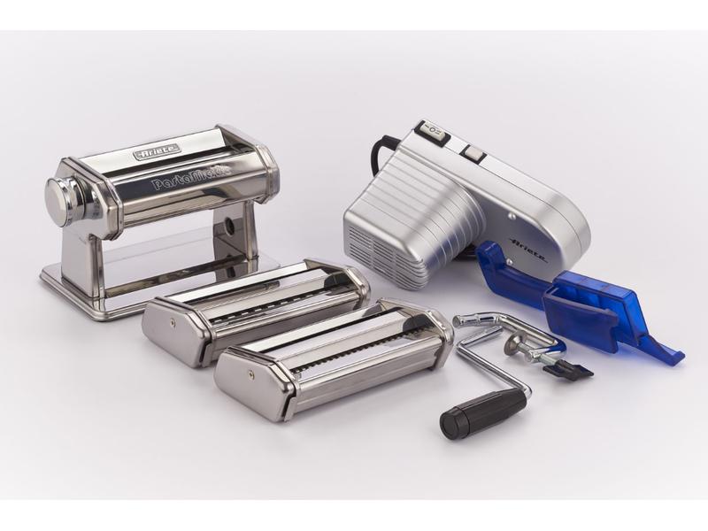 Ariete Pastamaschine PastaMatic Silber Motor- oder handbetriebener Nudelroller