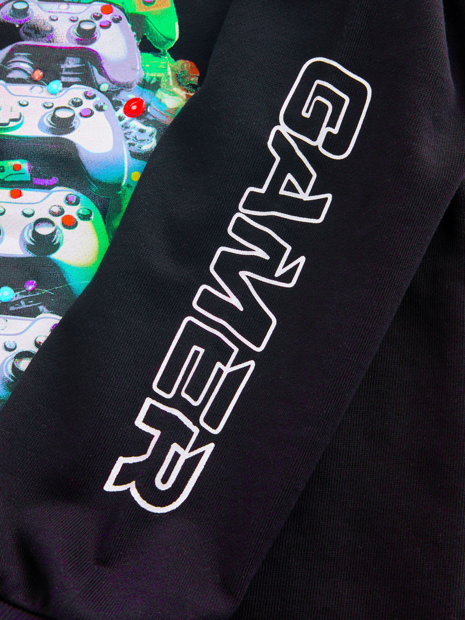 Zwarte zware controller - Kerstmis T-shirt met Lange mouwen (3-16jr)