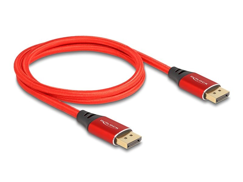 Delock Kabel 16K 60 Hz DisplayPort - DisplayPort, 1 m, Rot Delock DisplayPort Kabel 16K 60 Hz 1 m rot Metall
