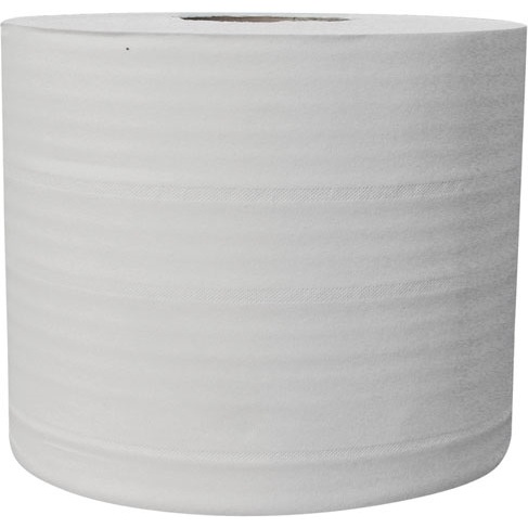 Essuie main bobine de 1000 feuilles blanc pur  2 plis - lot de 2 rouleaux