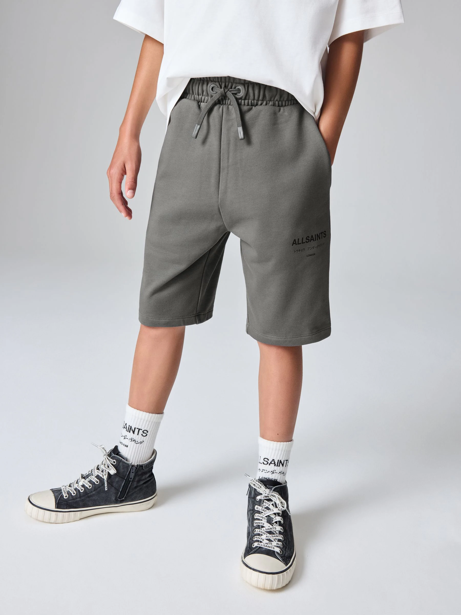 Antraciet - smALLSAINTS Underground Sweat 100% Cotton Shorts