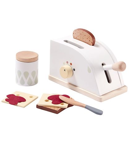 Kids Concept Toaster m. Accessoires - Holz - Weiß