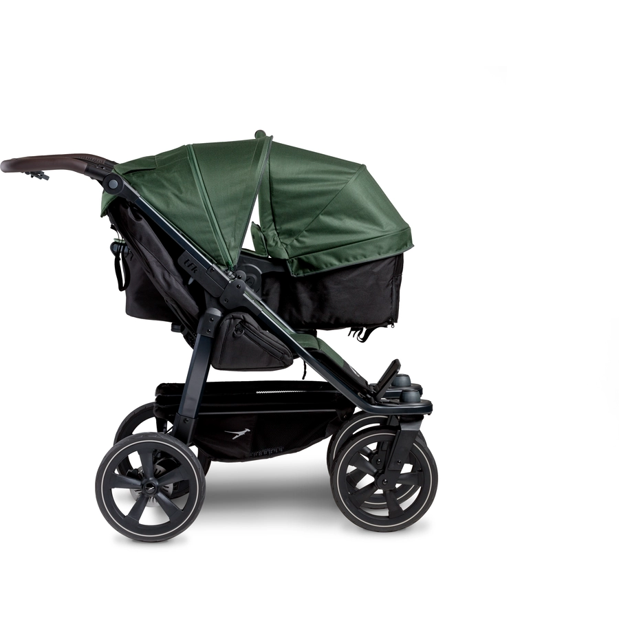tfk Geschwisterwagen Duo 2 mit Luftkammer-Set Olive