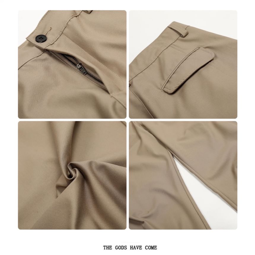 Derbundy - Halfhoge effen rechte broek