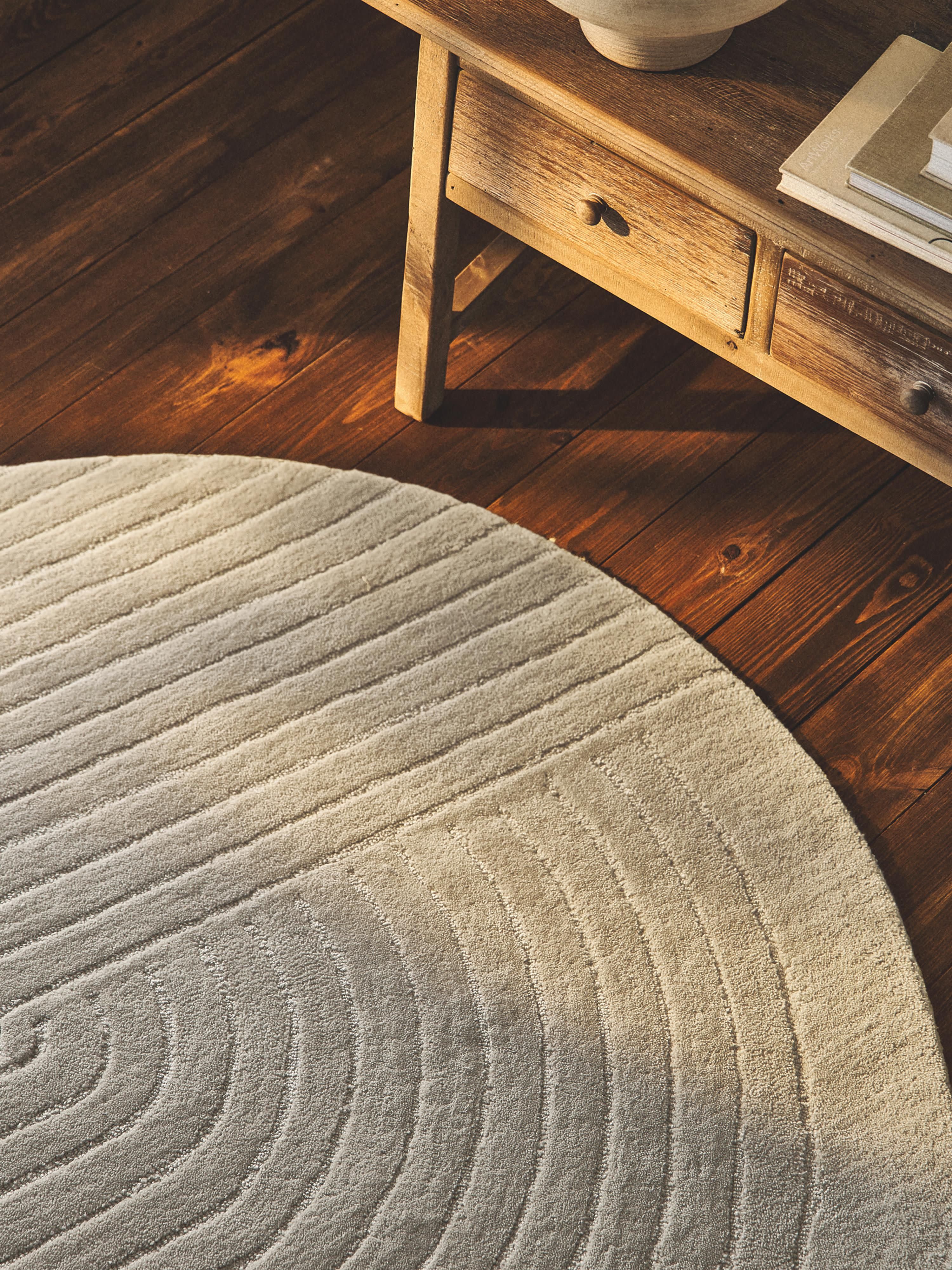 Rond wollen vloerkleed Mason, handgetuft