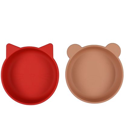 Liewood Sk?le - Silikone - Vanessa - 2-pak - Apple Red/Tuscany
