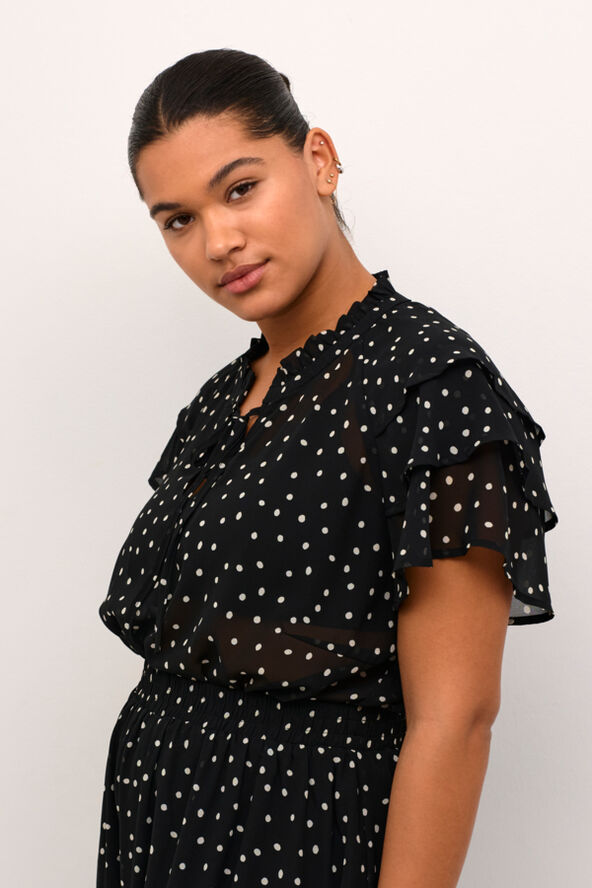 Kaffe Curve KCsallie Blouse Black/white dot