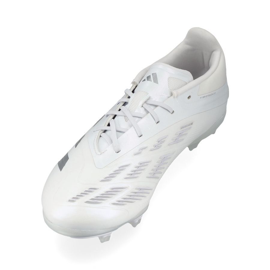 adidas Predator Elite FG Pearlized - Blanc/Argenté Enfant