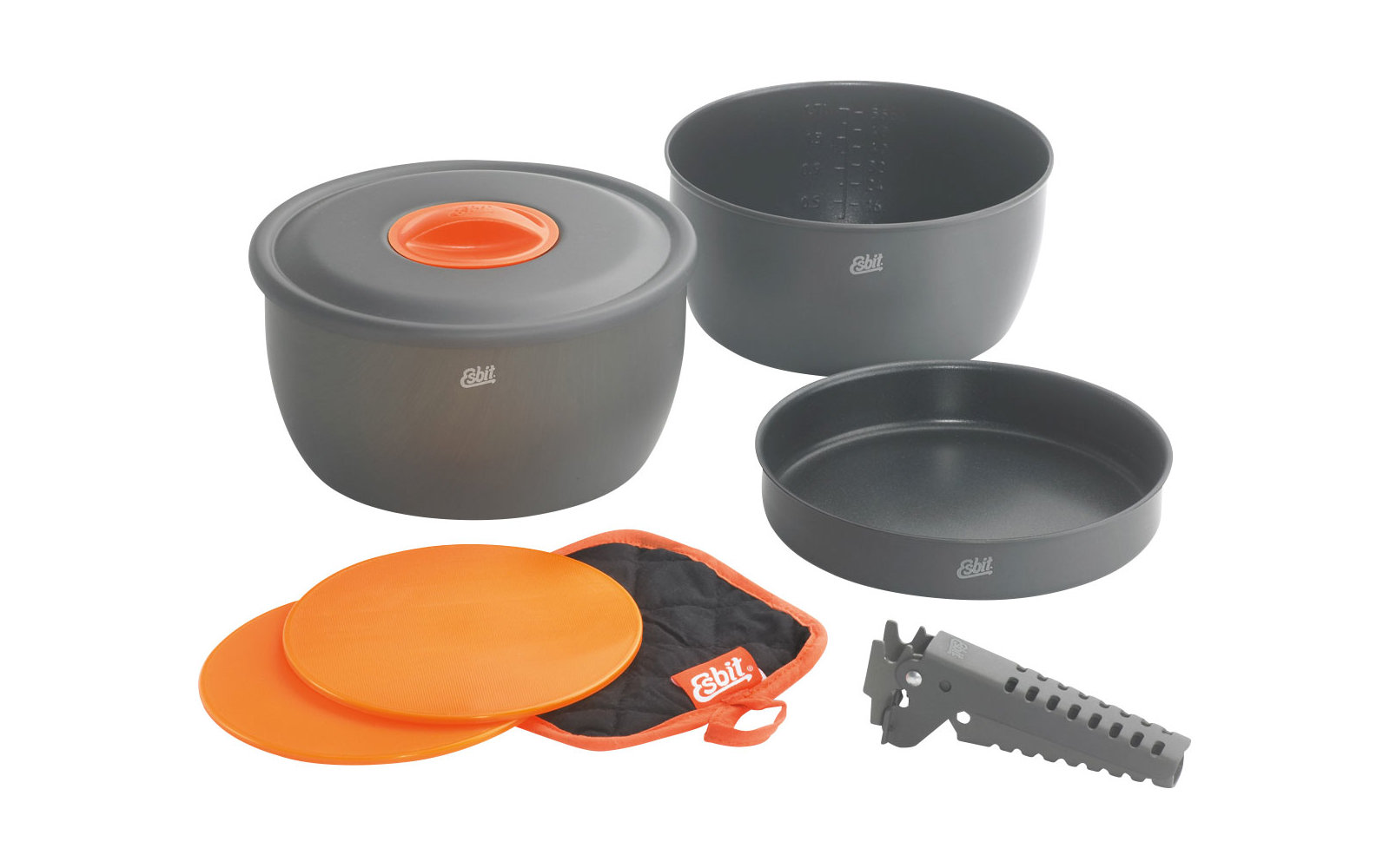 Esbit Aluminium-Kochgeschirr mit Antihaftbeschichtung 8 tlg.
