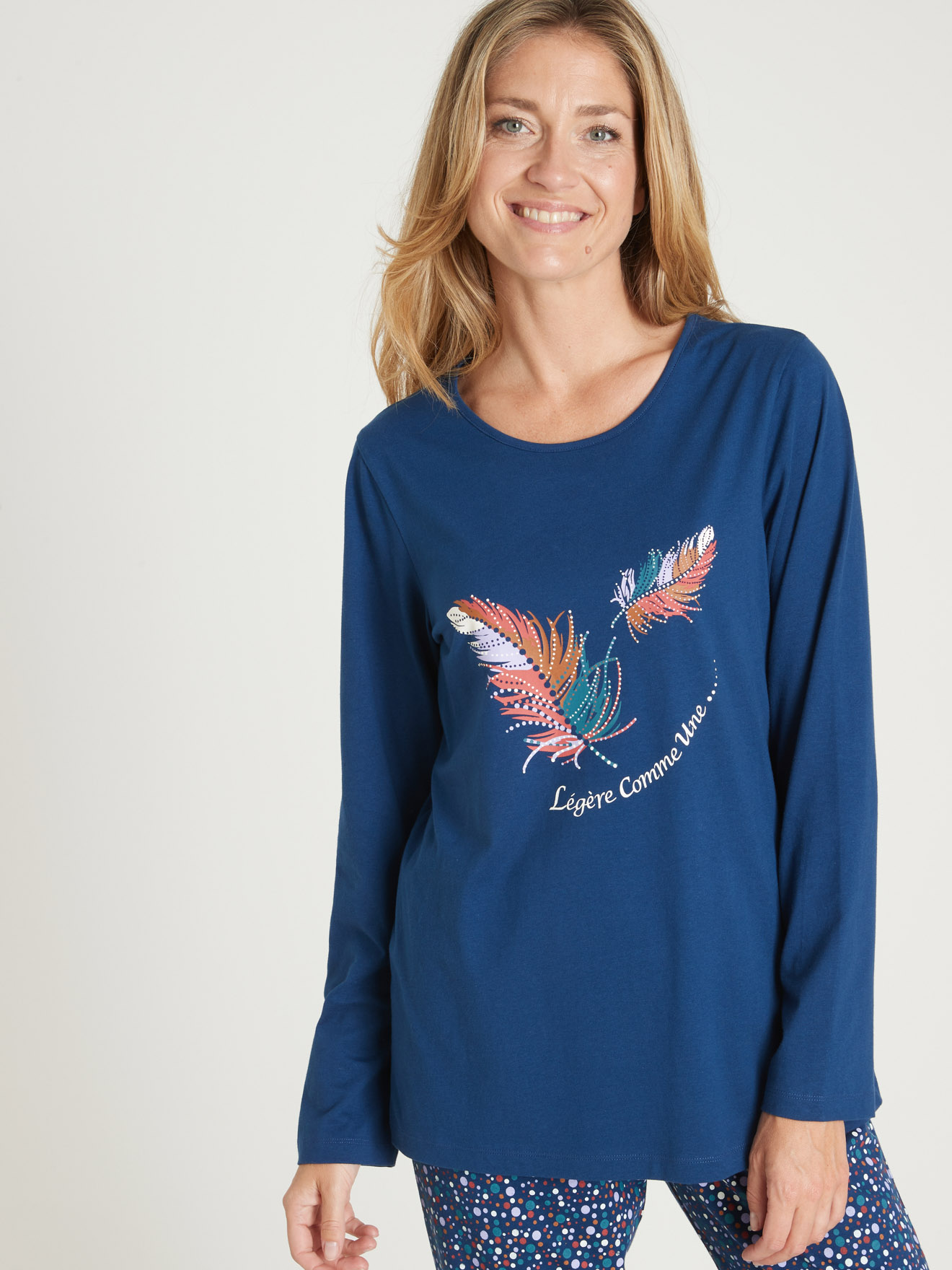 Tee-shirt de pyjama pur coton