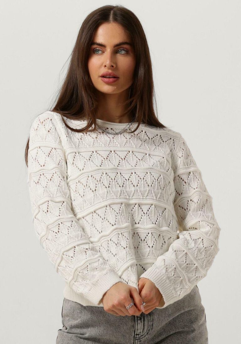 OBJECT witte object trui objliva l/s o-neck knit pullover