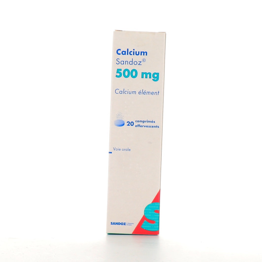 Calcium Sandoz 500 mg - 20 comprimés effervescents