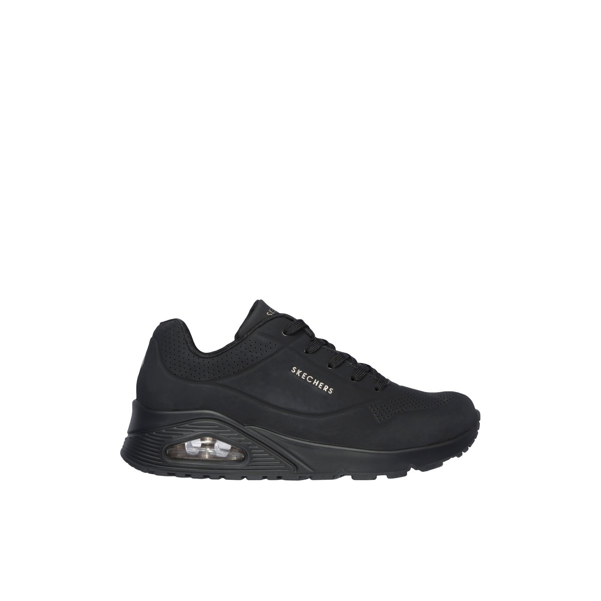 2X les points-Uno_soa-l-Baskets - Talon plat - Noir