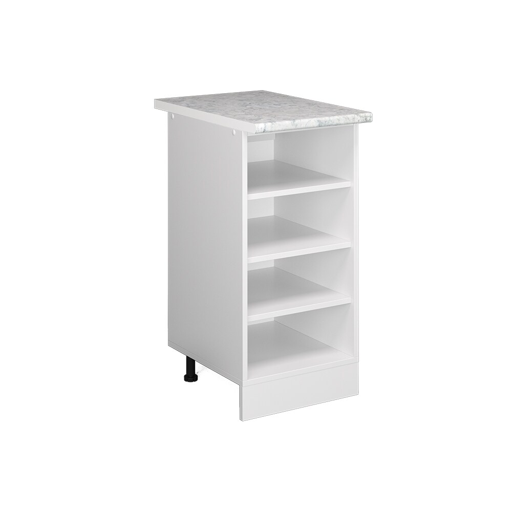 Vicco Regalunterschrank Küchenschrank Küchenzeile R-Line 40 cm Weiß Fächer Arbeitsplatte