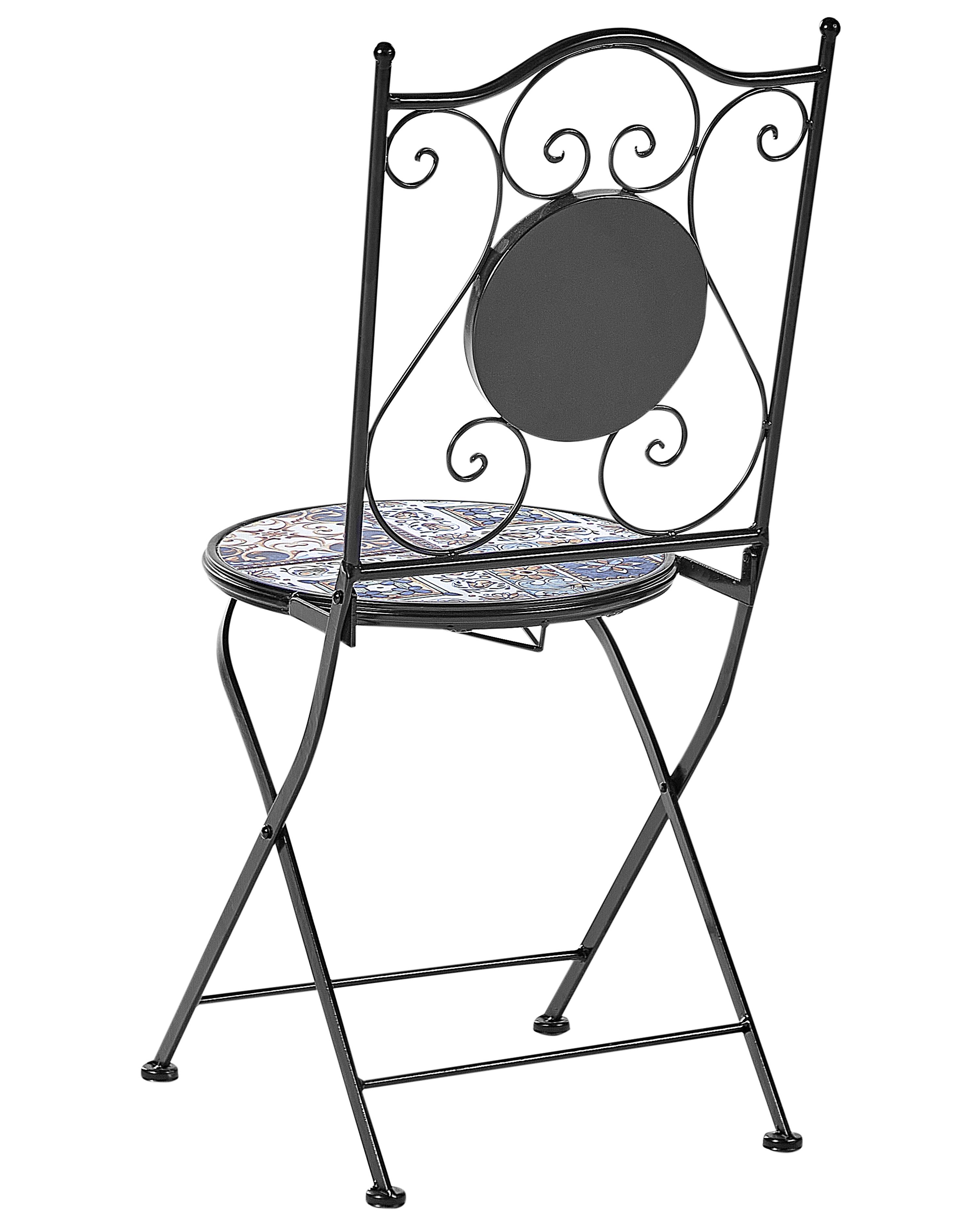 Set van 2 tuinstoelen CIVITA Metaal Zwart