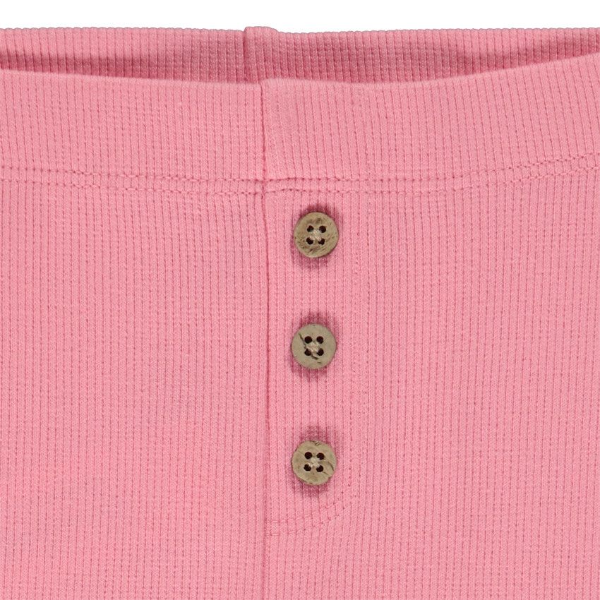 Caleçon uni côtelé avec boutons pour bébé fille - Multicolore