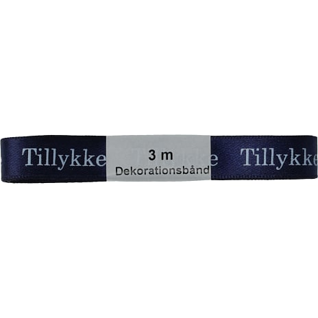 Studenter satinbånd 15 mm x 3 meter – flere varianter – assorteret