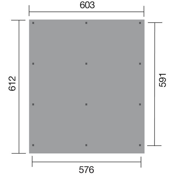 Weka Doppelcarport 618, mit Stahldach