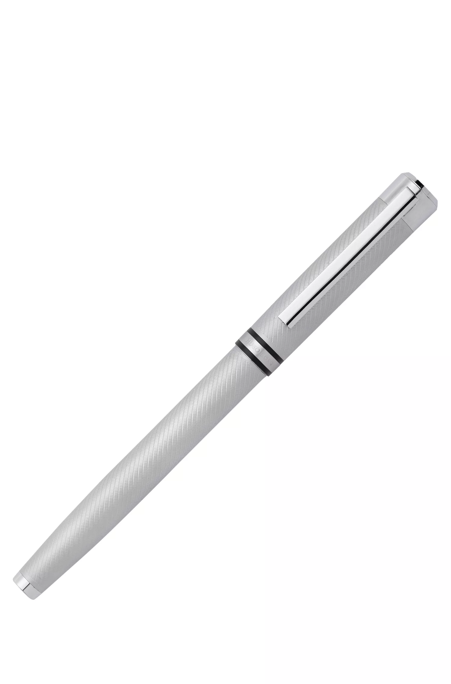 Caneta-tinteiro BOSS Black-Chrome com padrão gravado