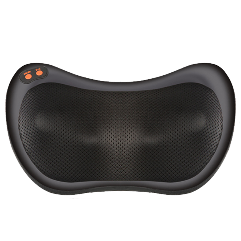 (31x19cm) Nacken Massage Kissen Tiefenknetmassage Massagegerät mit Wärmefunktion 8 Massagebälle - Schwarz