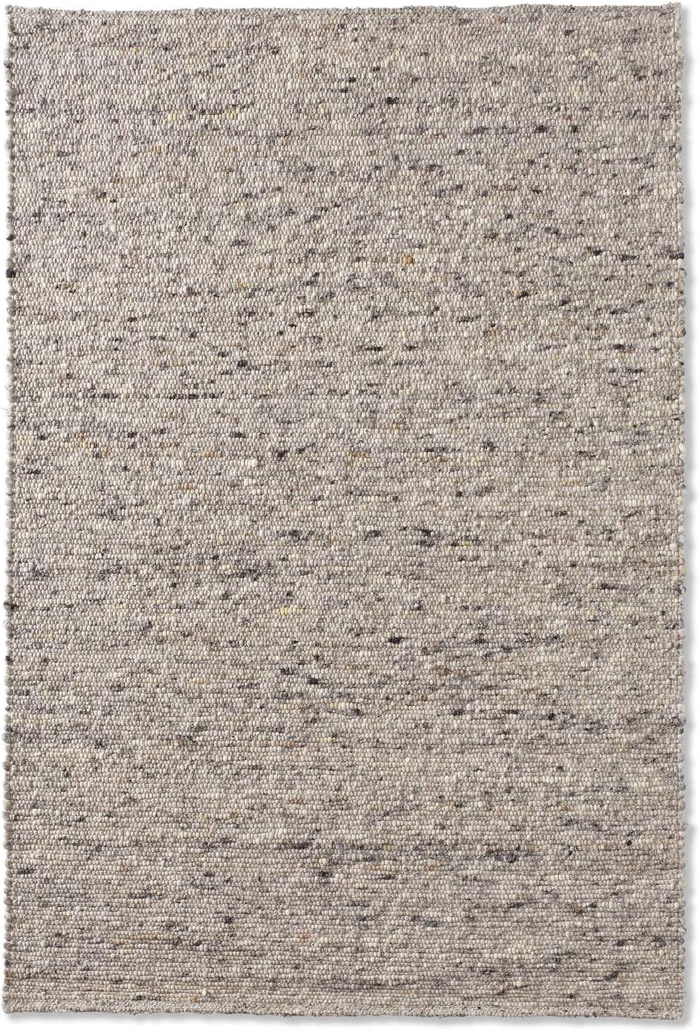 Taracarpet Gewalkter Wollteppich Lambrecht Handgewebt Wohnzimmer – Handwebteppich Schurwolle – Webteppich Wolle Natur für Schlafzimmer, Esszimmer, Küche Grau meliert 200 x 240 cm