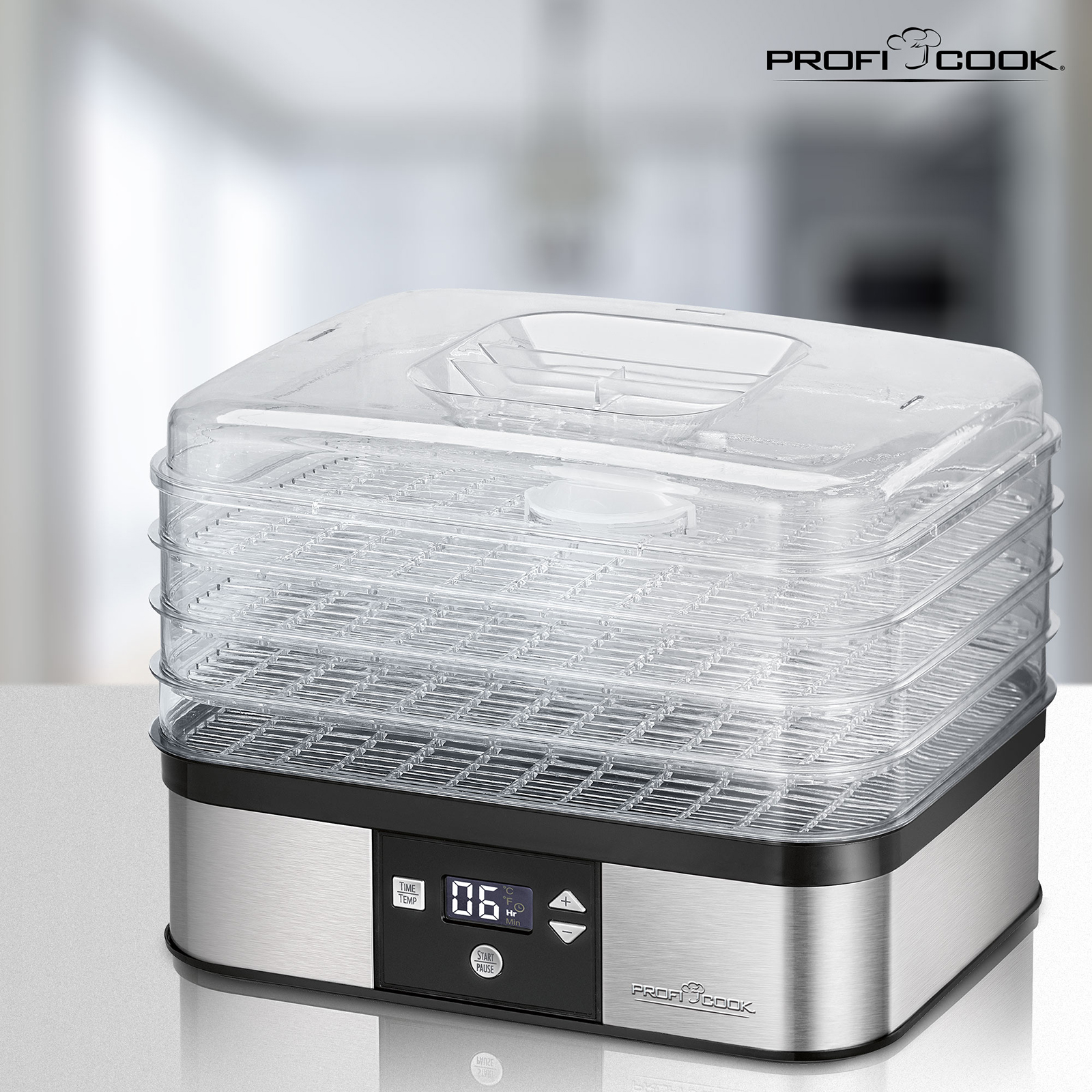 PROFICOOK Dörr-Automat - Edelstahl-schwarz - 350 Watt